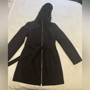 Liz Claiborne Black Trench Coat Jacket